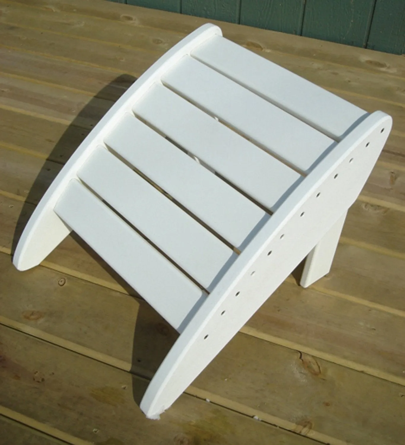 Phat Tommy Recycled Poly Resin Folding Ottoman &ndash; Durable and Nature-Friendly Patio Furniture matches Adirondack, White