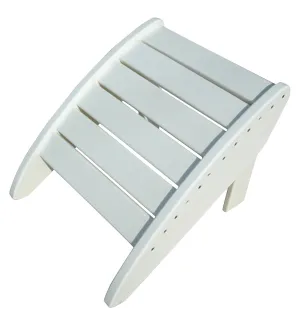 Phat Tommy Recycled Poly Resin Folding Ottoman &ndash; Durable and Nature-Friendly Patio Furniture matches Adirondack, White