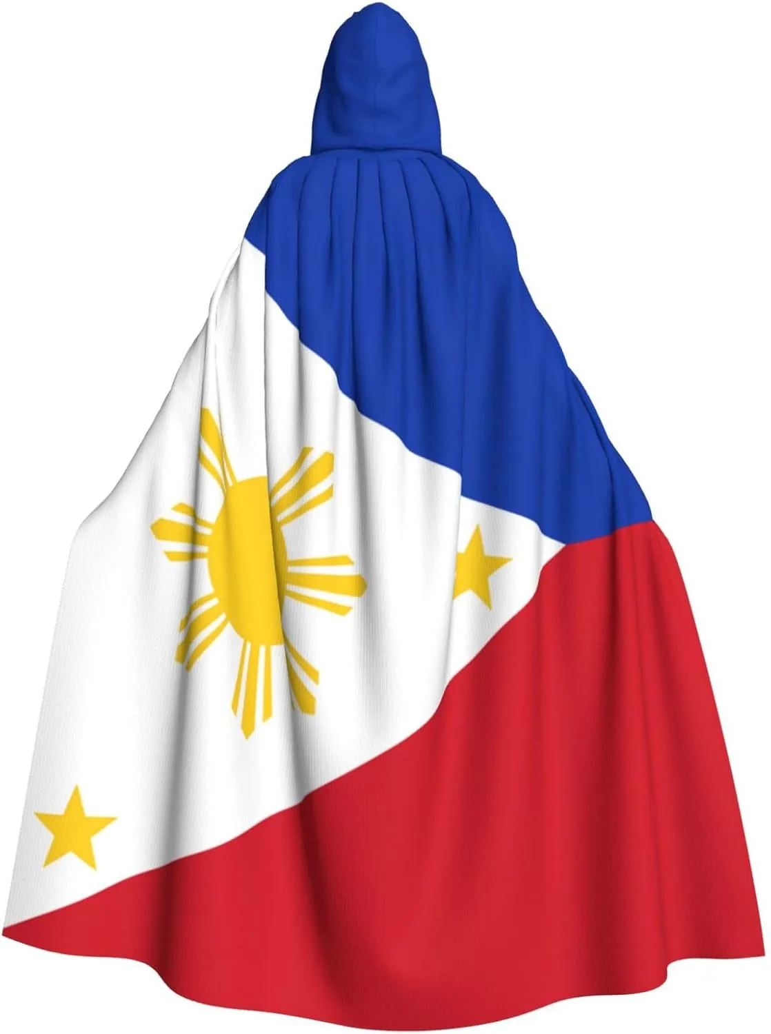 Philippine flag Picture aldult Cosplay Poncho Hooded Cloak for men and women Halloween Party
