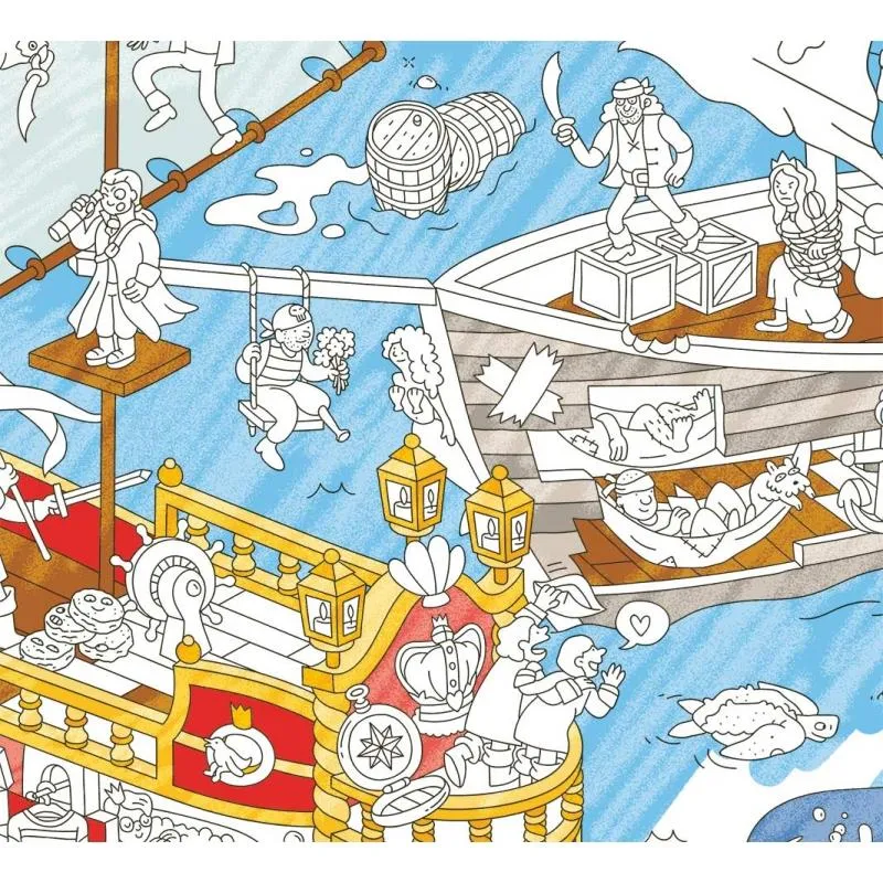 Pirates Giant Colouring Poster