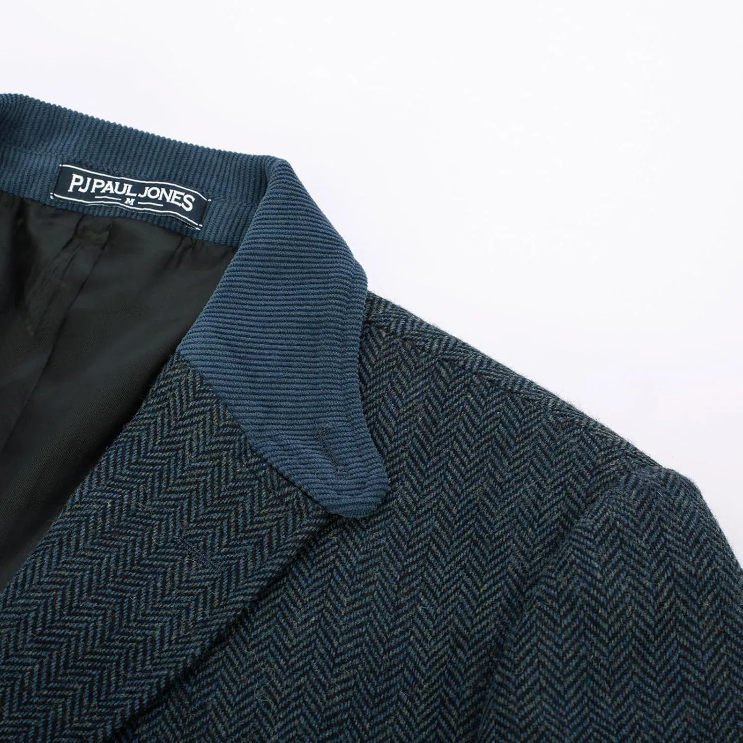 PJ PAUL JONES Mens Herringbone Blazer Vintage Tweed Wool Blend Sport Coat Jacket