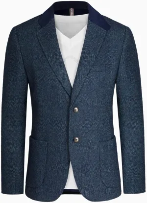 PJ PAUL JONES Mens Herringbone Blazer Vintage Tweed Wool Blend Sport Coat Jacket