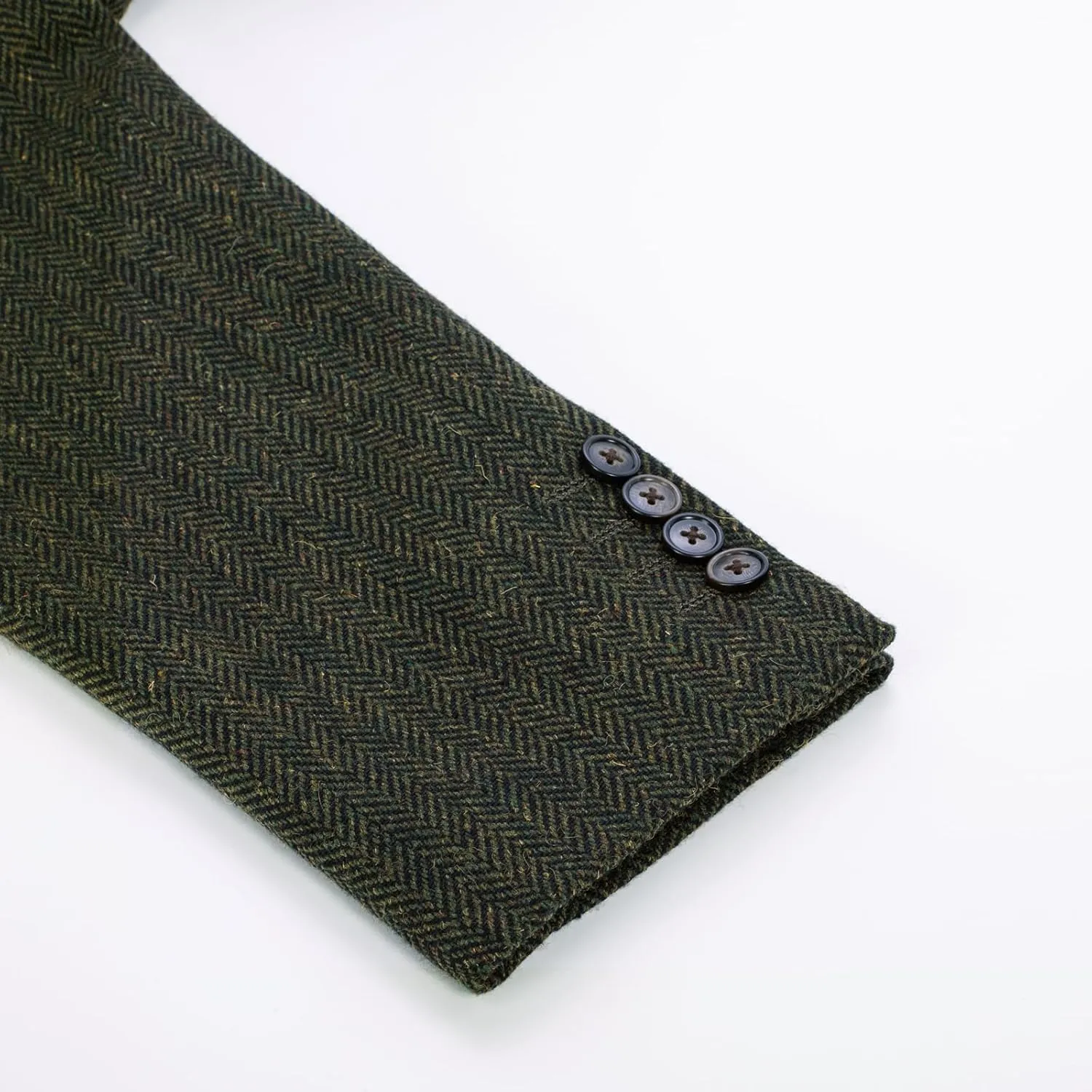 PJ PAUL JONES Mens Herringbone Blazer Vintage Tweed Wool Blend Sport Coat Jacket