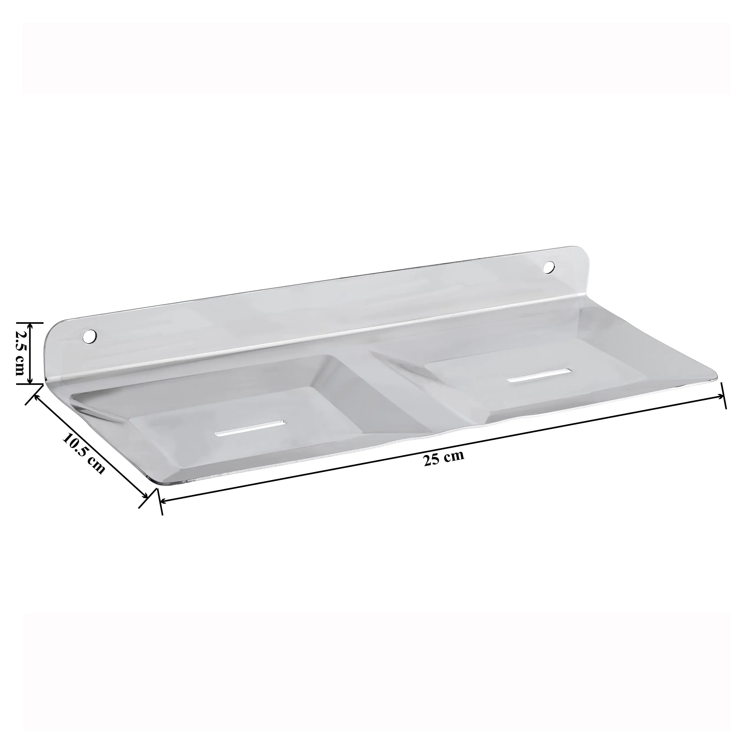 Plantex Stainless Steel Double Soap Holder for Bathroom/Soap Stand/Soap Dish/Wall Mounted Soap Holder/Bathroom Accessories