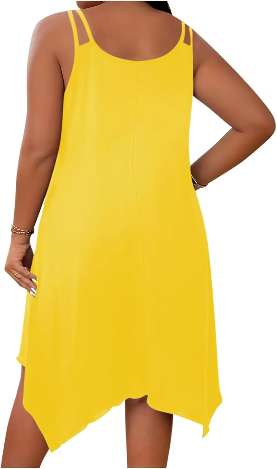 Plus Size 2025 Summer Dresses for Women Sexy Off The Shoulder Cami Dress Holiday Beach Loose Fit Dress Irregular Hem