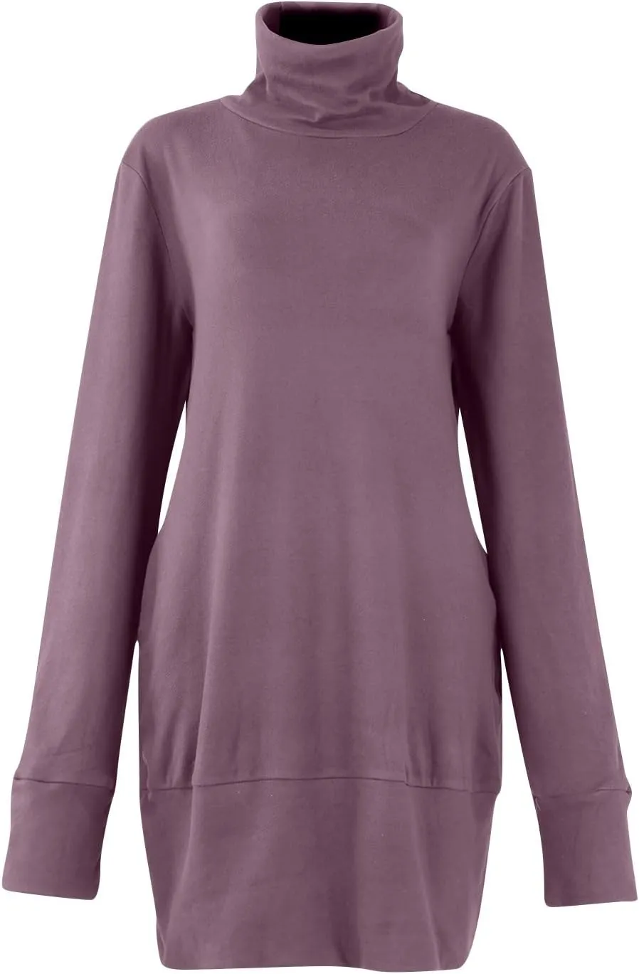 RMXEi Women's Sweatshirt Hoodie - Pullover Turtleneck Mini Dress, Winter Casual Hoodie