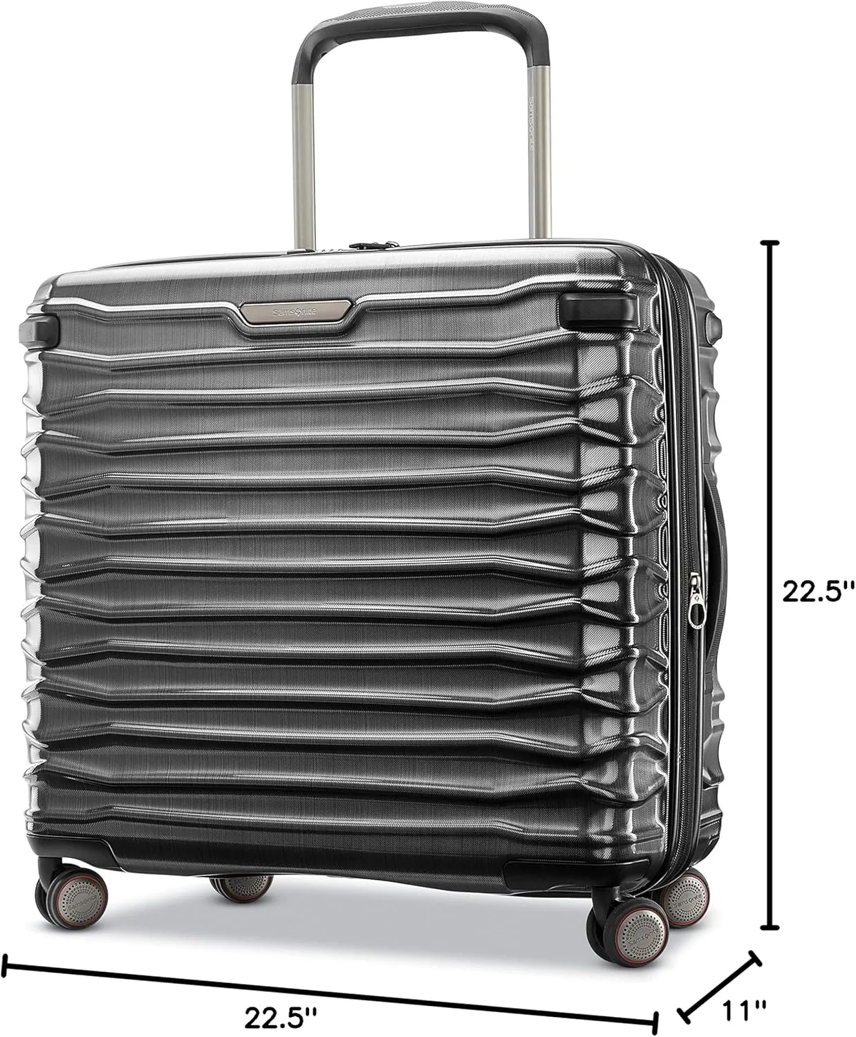 Samsonite Stryde 2 Hardside Expandable Luggage with Double Spinner Wheels, Medium Glider, Brushed Graphite