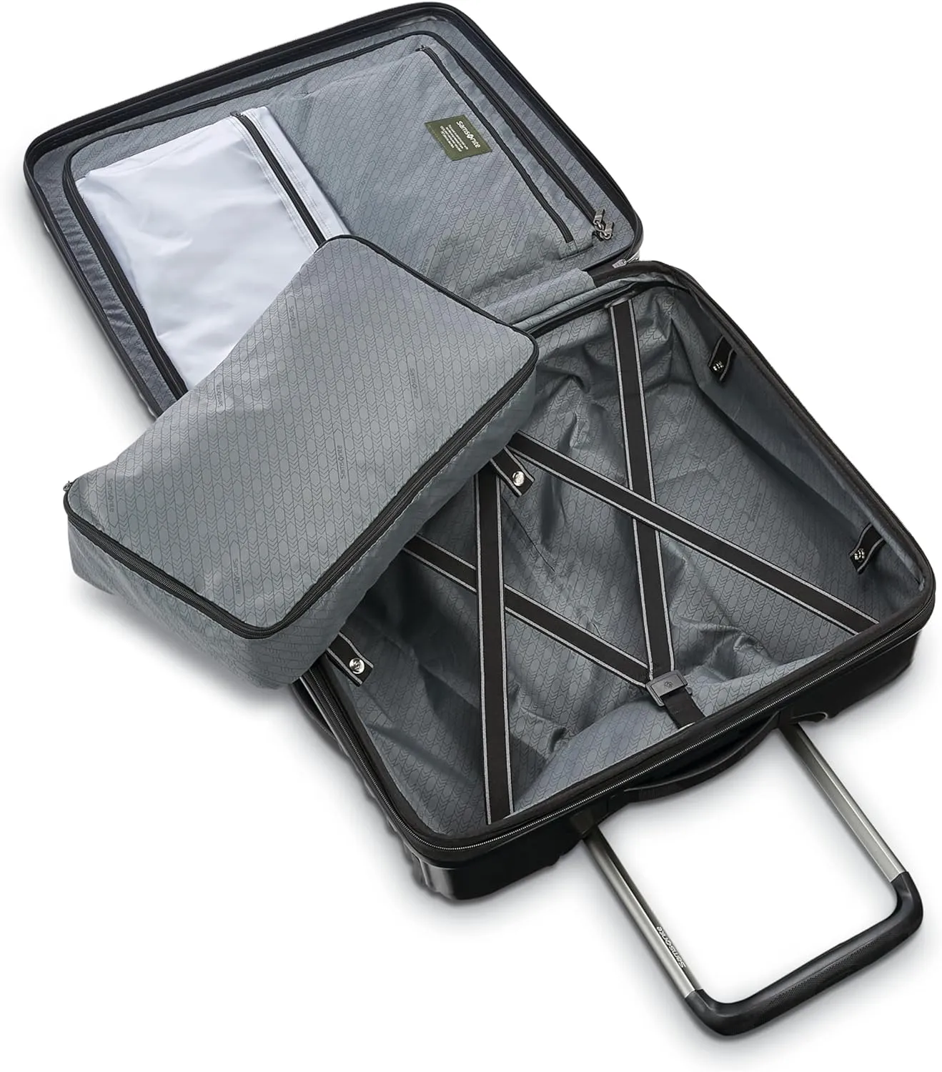 Samsonite Stryde 2 Hardside Expandable Luggage with Double Spinner Wheels, Medium Glider, Brushed Graphite