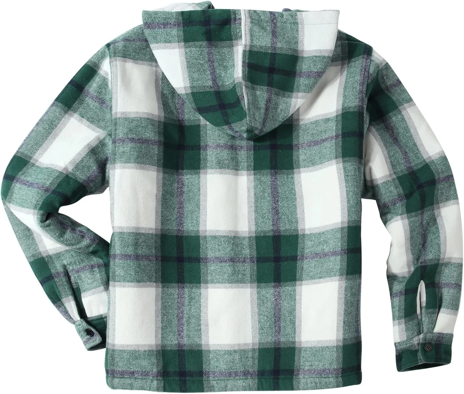 SCODI Men's Flannel Shirt Jacket Fleece Sherpa Lined Plaid Jackets Coat Full Zip Up Hoodie Winter Outwear