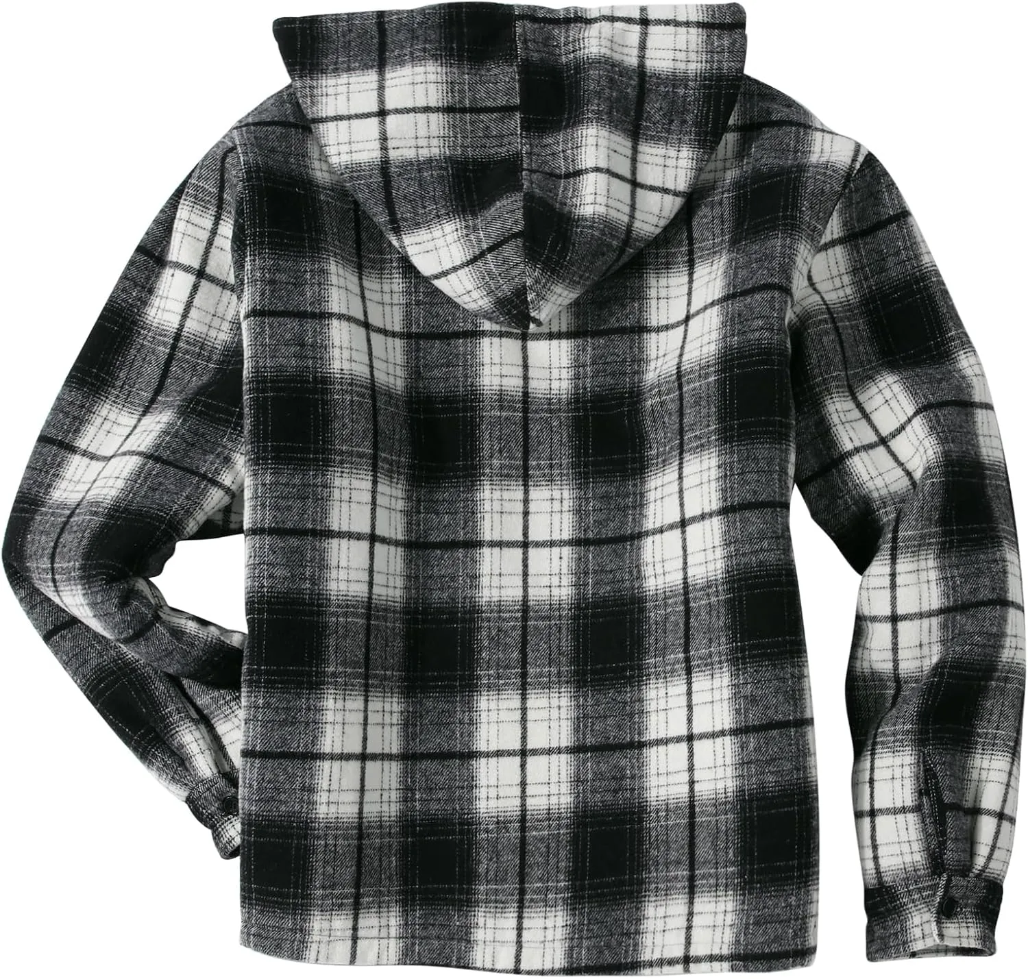 SCODI Men's Flannel Shirt Jacket Fleece Sherpa Lined Plaid Jackets Coat Full Zip Up Hoodie Winter Outwear