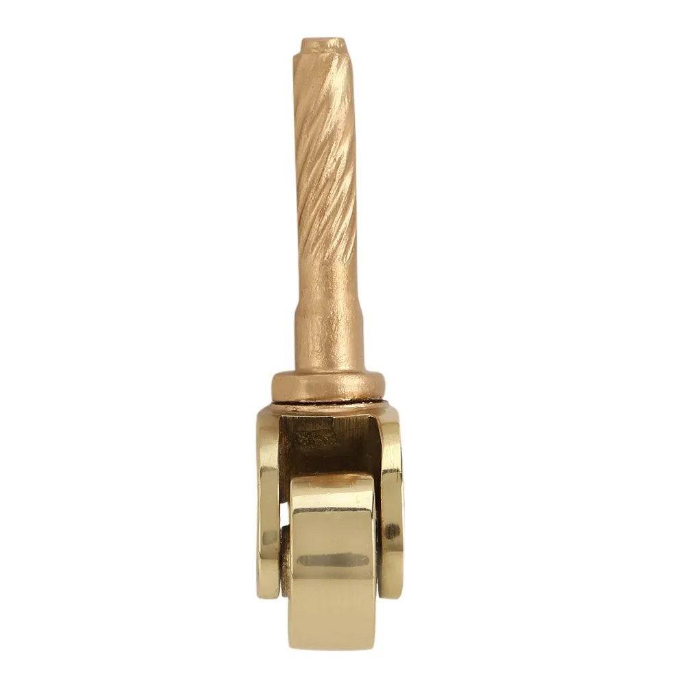 Set of 4 Solid Brass Stem Caster Heavy Duty & Safe for All Floors Perfect Replacement for Floor Mat Polished Lacquered Finish Caster Wheels for Chairs/Tables/Furniture