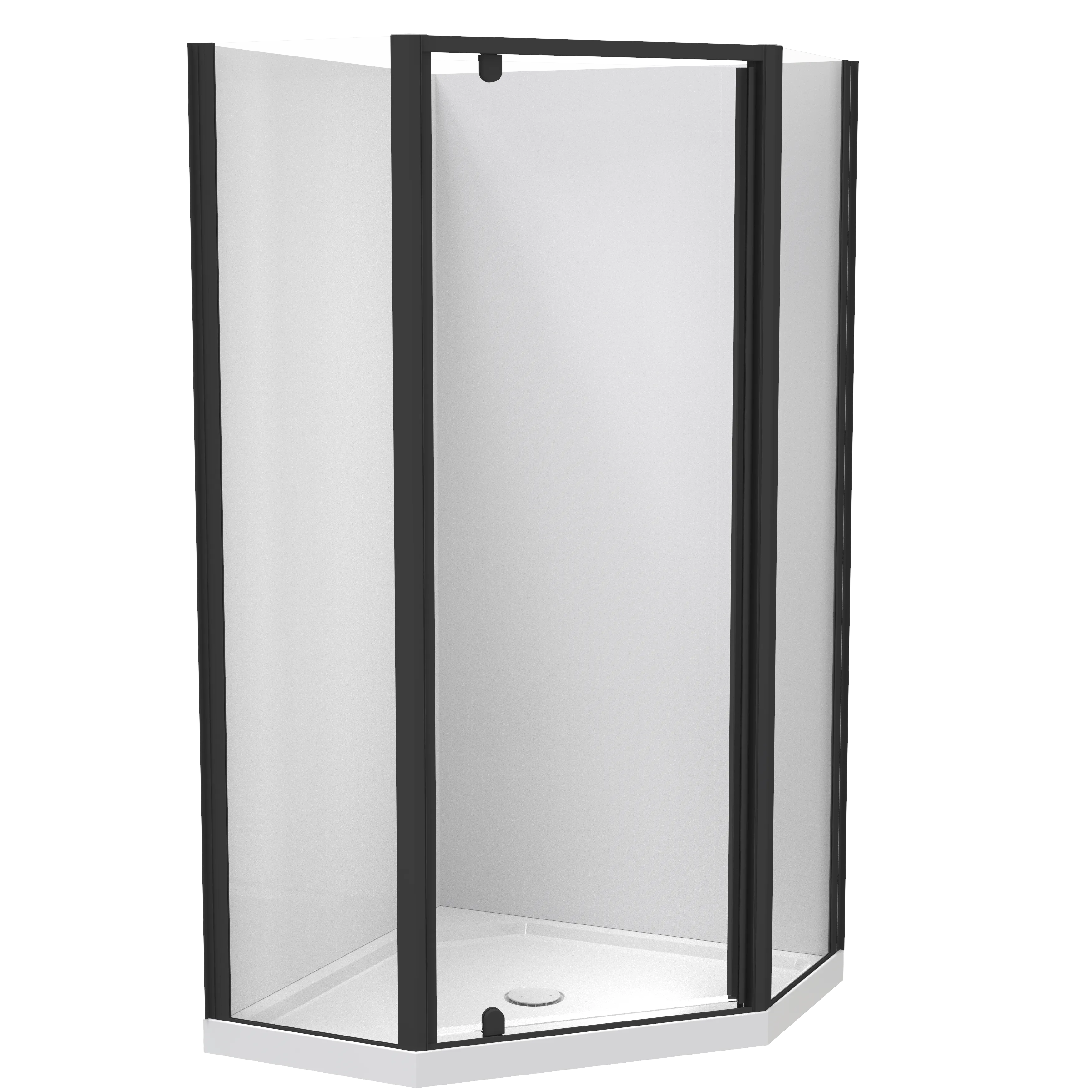 Sierra Angle Corner 2 Sided Pivot Door Acrylic Wall Shower