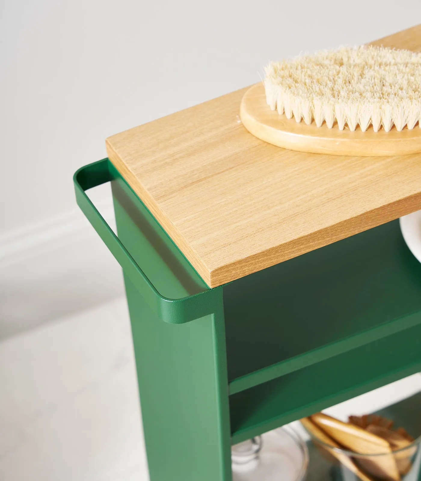 Slim Storage Cart (32" H)  - Steel - Forest Green