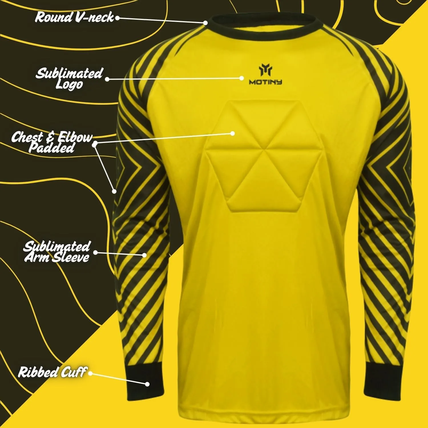 Soccer Goalie Jersey - Pro Series - Chest & Elbow Padded - Quick-Dry Fabric - Ergonomic Fit - Enhanced Durability
