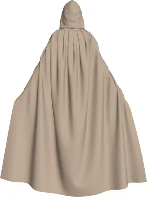 Solid color light brown Pattern aldult Cosplay Poncho Hooded Cloak for men and women Halloween Party