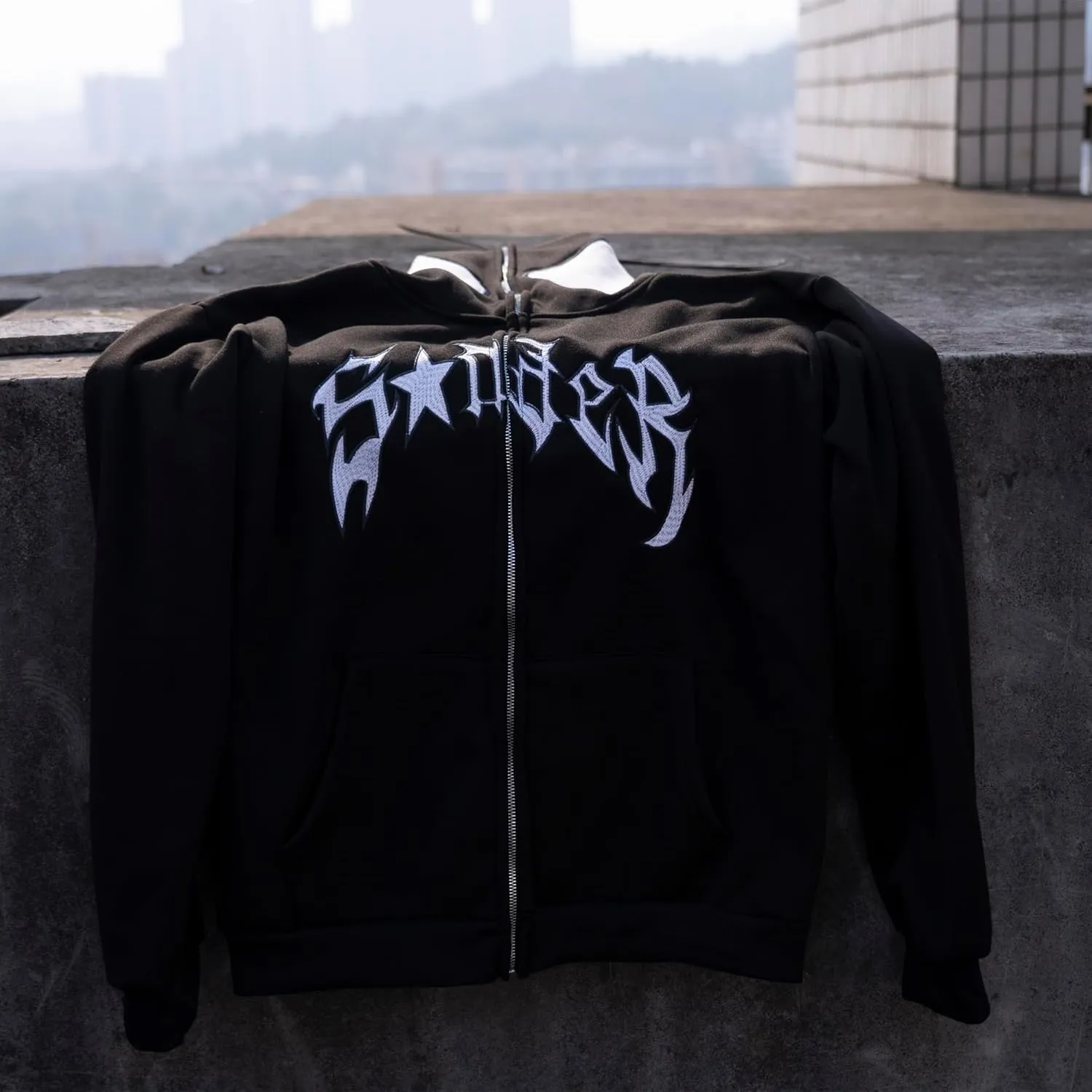 Spider Full Zip Hoodies Y2K Graphic Hoodie Oversized Hip Hop Streetwear Hoodies for Men Women Grunge Jacket