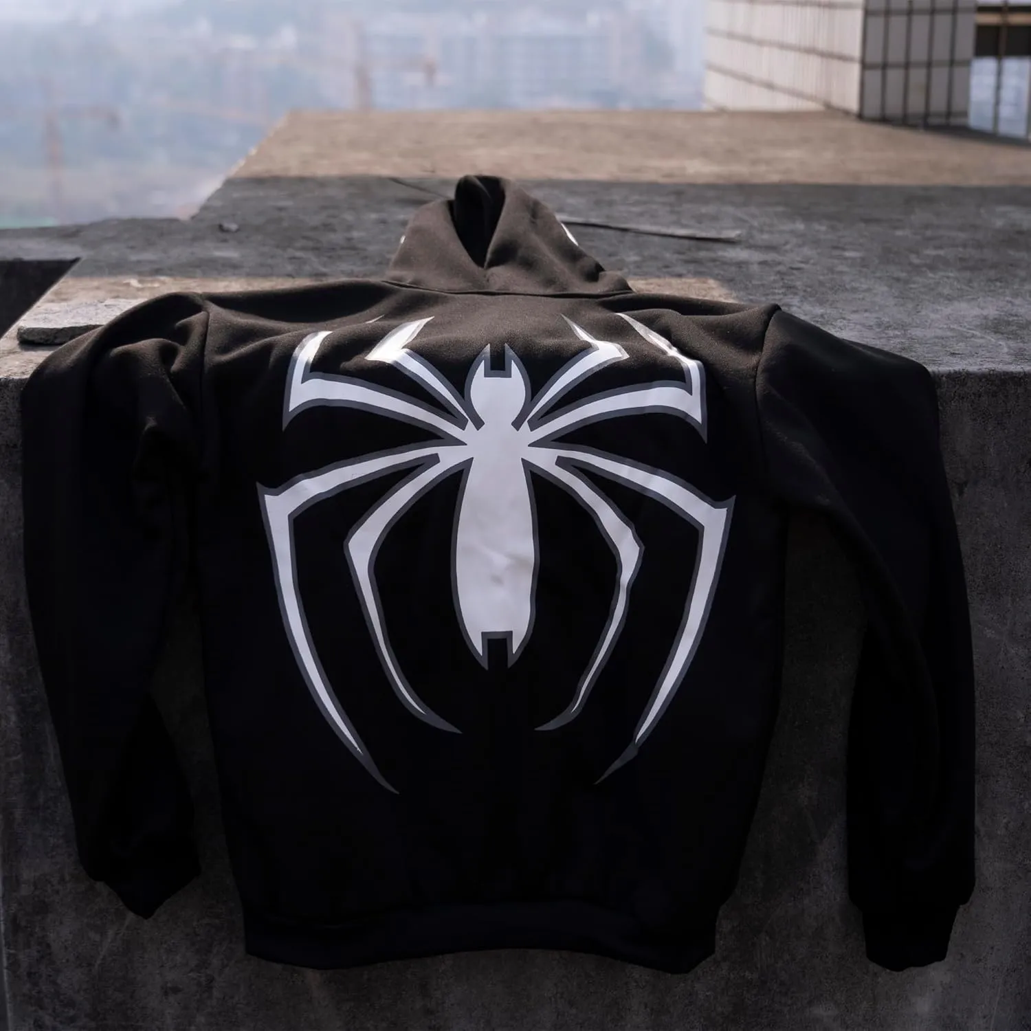 Spider Full Zip Hoodies Y2K Graphic Hoodie Oversized Hip Hop Streetwear Hoodies for Men Women Grunge Jacket