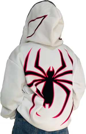 Spider Full Zip Hoodies Y2K Graphic Hoodie Oversized Hip Hop Streetwear Hoodies for Men Women Grunge Jacket