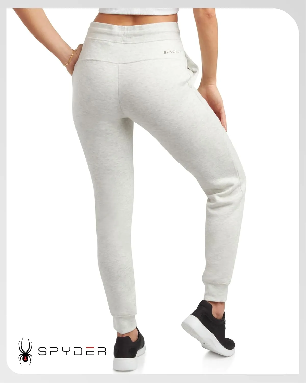 Spyder Women's Athletic Jogger Sweatpants - Soft Stretch Fleece High Waisted Joggers with Pockets (S-XL, Plus Sizes 1X-3X)