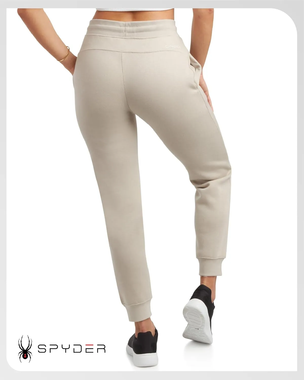 Spyder Women's Athletic Jogger Sweatpants - Soft Stretch Fleece High Waisted Joggers with Pockets (S-XL, Plus Sizes 1X-3X)