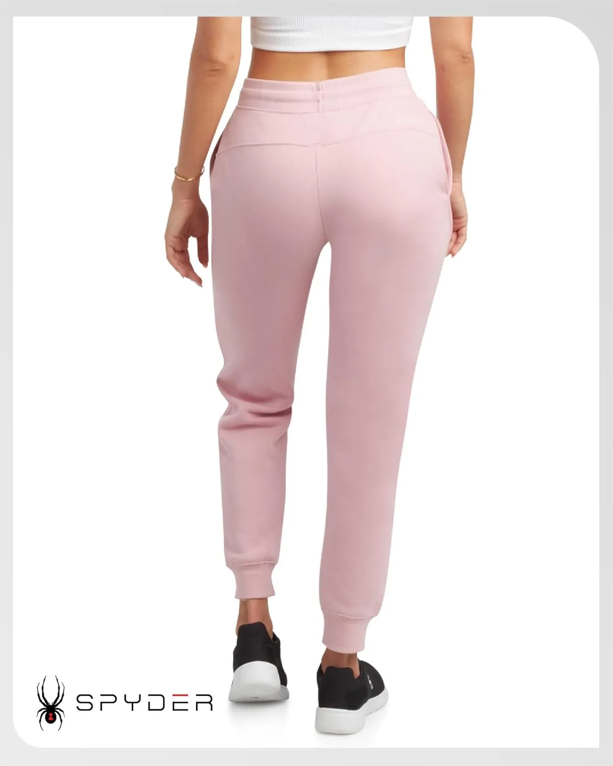 Spyder Women's Athletic Jogger Sweatpants - Soft Stretch Fleece High Waisted Joggers with Pockets (S-XL, Plus Sizes 1X-3X)