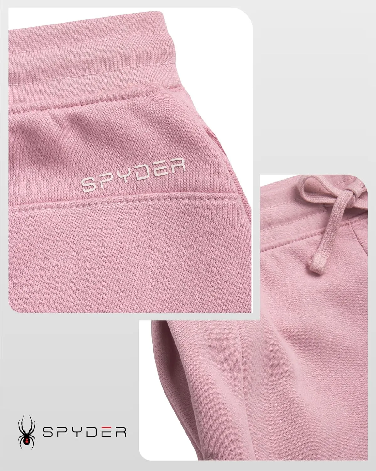 Spyder Women's Athletic Jogger Sweatpants - Soft Stretch Fleece High Waisted Joggers with Pockets (S-XL, Plus Sizes 1X-3X)