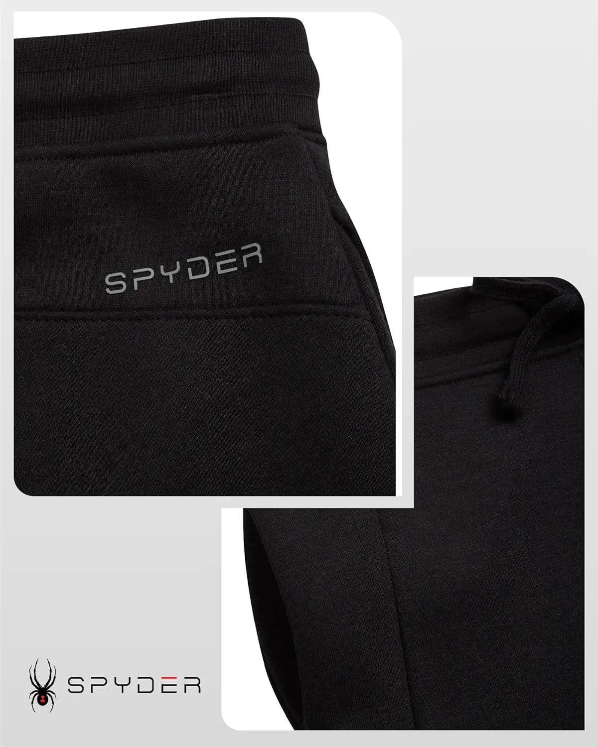 Spyder Women's Athletic Jogger Sweatpants - Soft Stretch Fleece High Waisted Joggers with Pockets (S-XL, Plus Sizes 1X-3X)