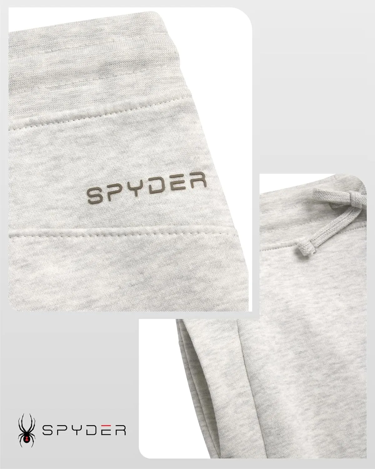 Spyder Women's Athletic Jogger Sweatpants - Soft Stretch Fleece High Waisted Joggers with Pockets (S-XL, Plus Sizes 1X-3X)