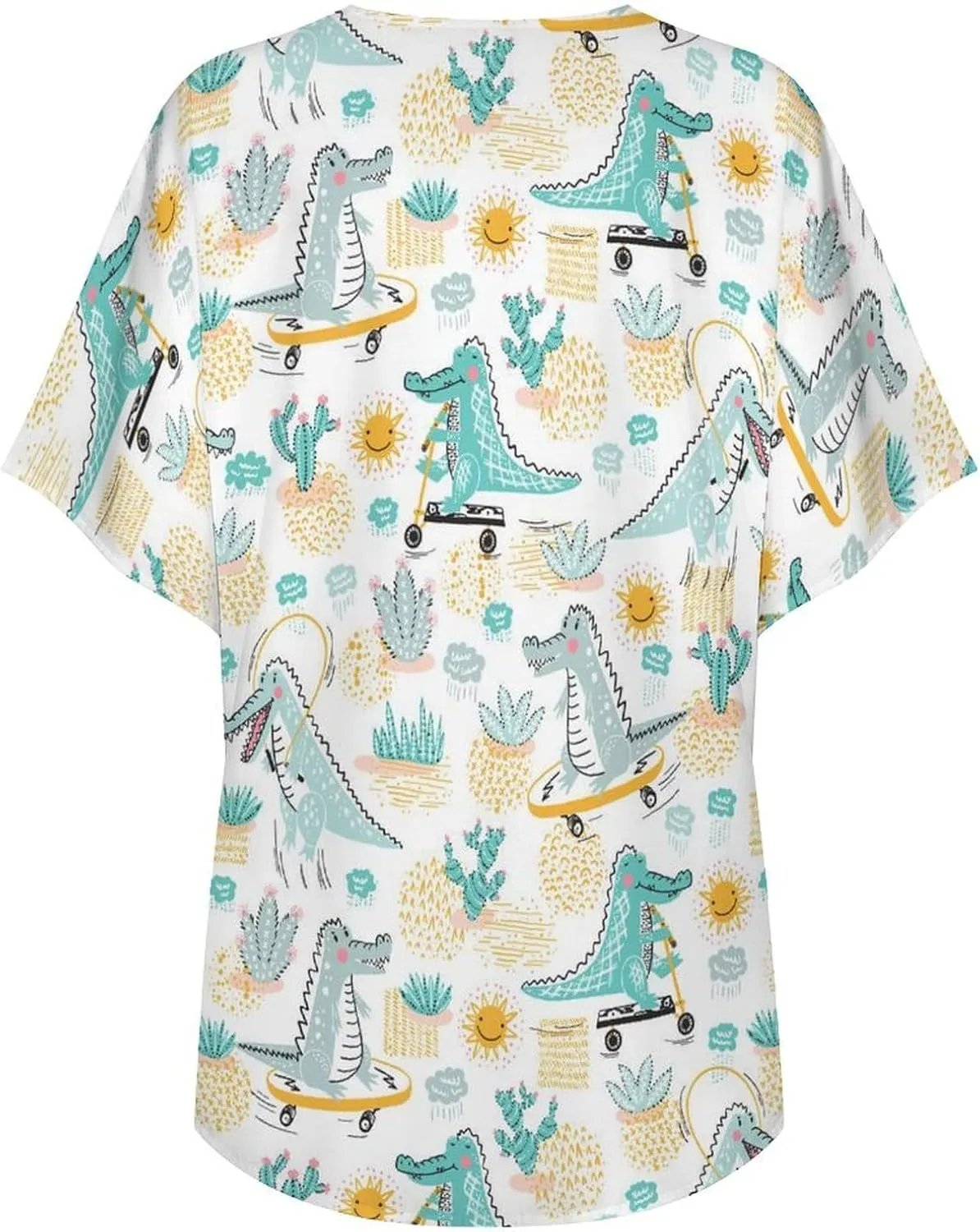 Summer Casual Short Sleeve Beach Kimono Coverup, Loose Fit Blouse Top Fashion Open Front Cardigan