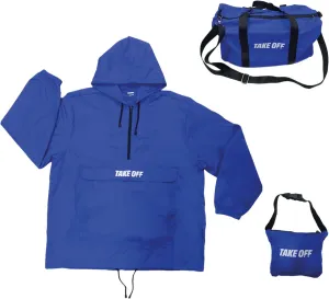 TAKE OFF 3-in-1 Convertible Waterproof Rain Jacket & Travel Duffle Bag for Men & Women  Lightweight Packable Windbreaker with Kangaroo Pocket, Go from Pouch to Jacket for Commuting, Hiking & Outdoors