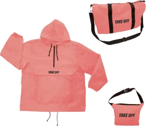TAKE OFF 3-in-1 Convertible Waterproof Rain Jacket & Travel Duffle Bag for Men & Women  Lightweight Packable Windbreaker with Kangaroo Pocket, Go from Pouch to Jacket for Hiking, Commuting & Outdoors