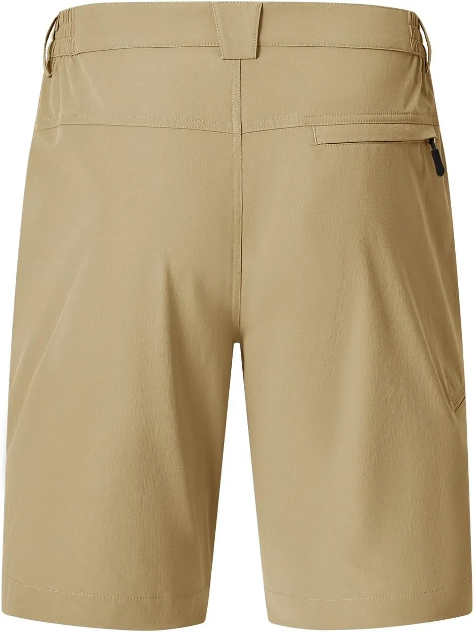 TBMPOY Men's Golf Shorts 9" Lightweight Quick Dry Hiking Cargo Shorts Casual Travel Outdoor with 4 Pockets