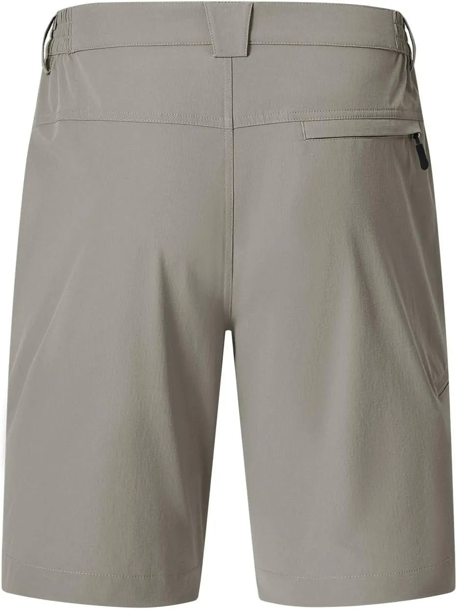 TBMPOY Men's Golf Shorts 9" Lightweight Quick Dry Hiking Cargo Shorts Casual Travel Outdoor with 4 Pockets