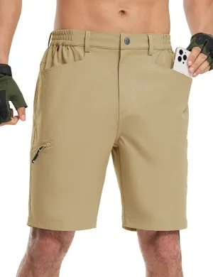 TBMPOY Men's Golf Shorts 9" Lightweight Quick Dry Hiking Cargo Shorts Casual Travel Outdoor with 4 Pockets