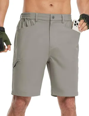TBMPOY Men's Golf Shorts 9" Lightweight Quick Dry Hiking Cargo Shorts Casual Travel Outdoor with 4 Pockets