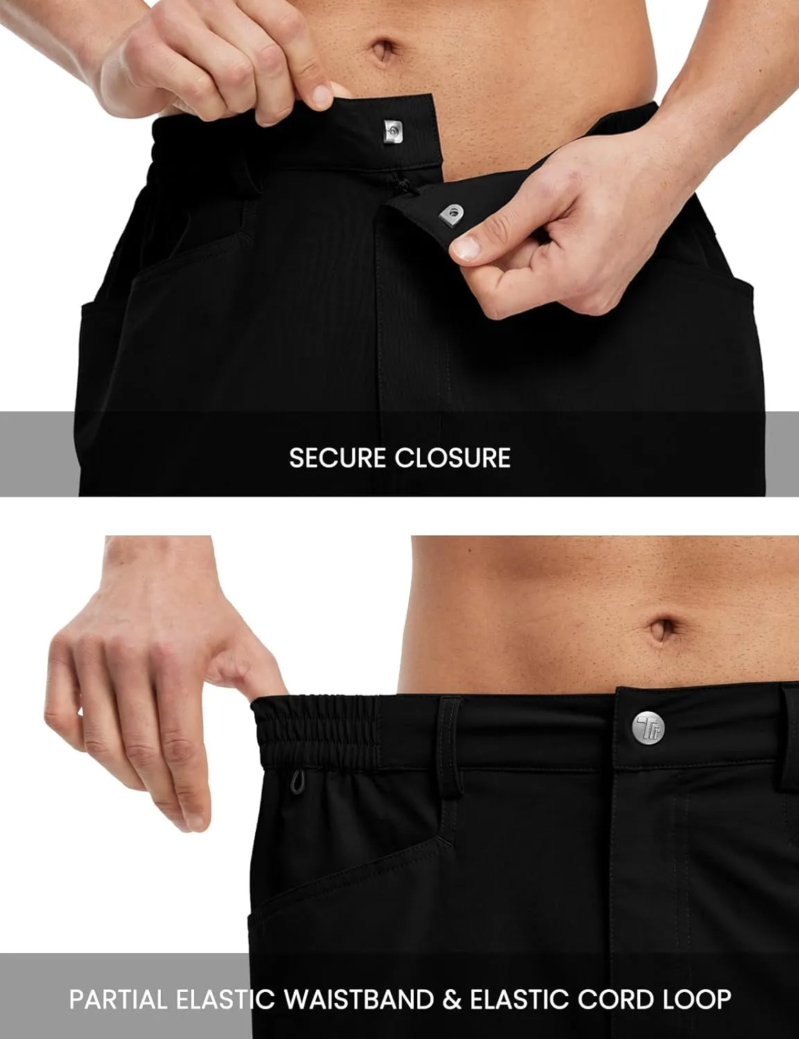 TBMPOY Men's Golf Shorts 9" Lightweight Quick Dry Hiking Cargo Shorts Casual Travel Outdoor with 4 Pockets