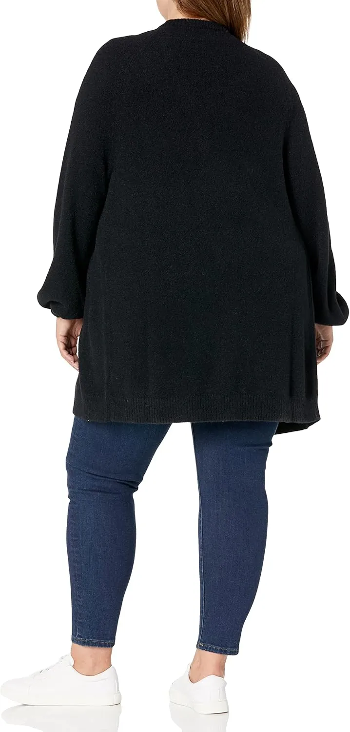 The Drop Women's Mirabelle Long Bell-Sleeve Open-Front Cozy Cardigan
