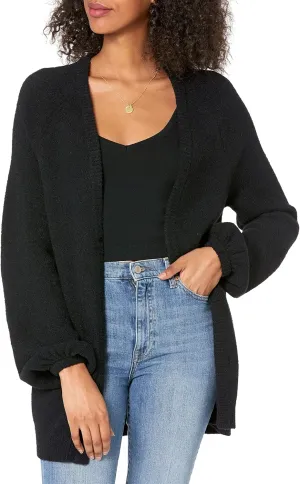 The Drop Women's Mirabelle Long Bell-Sleeve Open-Front Cozy Cardigan