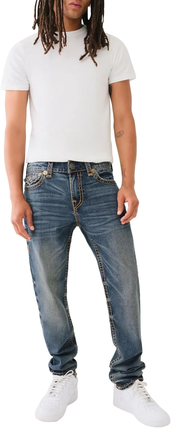 True Religion Men's Rocco Super T Flap 1/2" with 32" Inseam