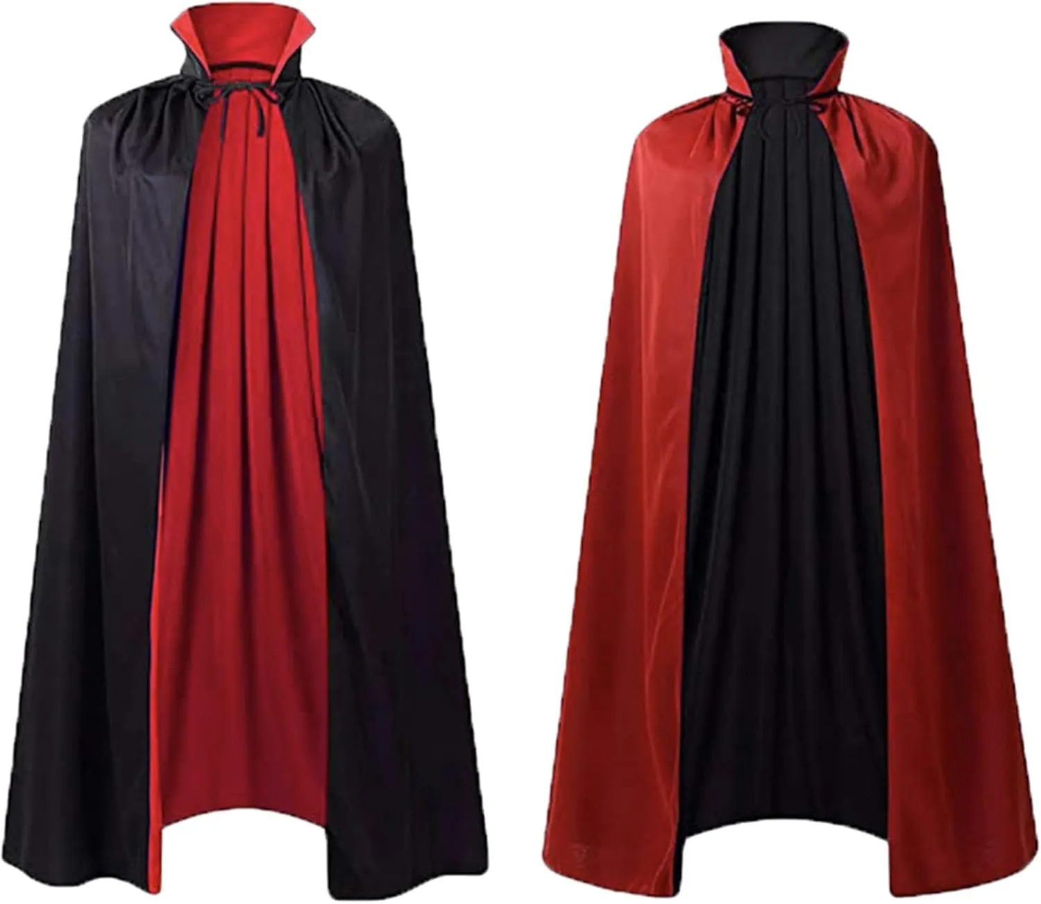 Unisex Adult Knight Cosplay Cape Cloak Full Length Halloween Christmas Costume Party Hoodless Capelets Lace-Up Shawls