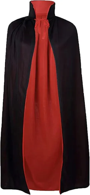Unisex Adult Knight Cosplay Cape Cloak Full Length Halloween Christmas Costume Party Hoodless Capelets Lace-Up Shawls
