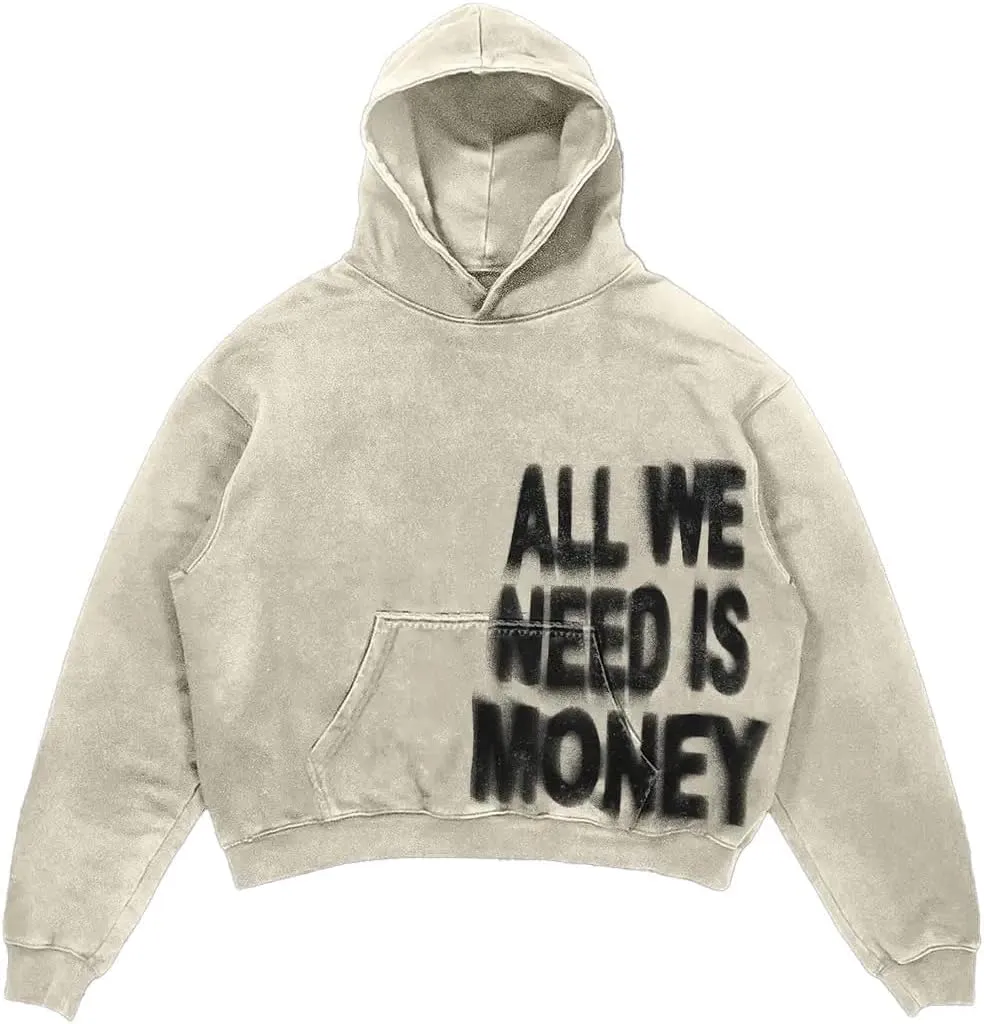 Unisex Y2K Colorful Sweatshirt Hip Hop Letter Print Oversize Hoodie Casual Baggy Harajuku Gothic Pullover Hoodie