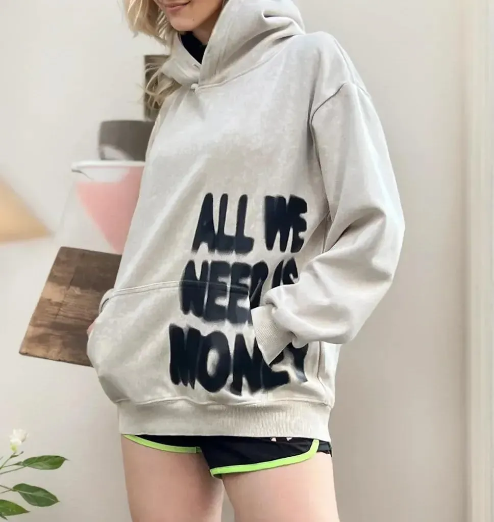 Unisex Y2K Colorful Sweatshirt Hip Hop Letter Print Oversize Hoodie Casual Baggy Harajuku Gothic Pullover Hoodie