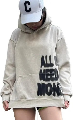 Unisex Y2K Colorful Sweatshirt Hip Hop Letter Print Oversize Hoodie Casual Baggy Harajuku Gothic Pullover Hoodie