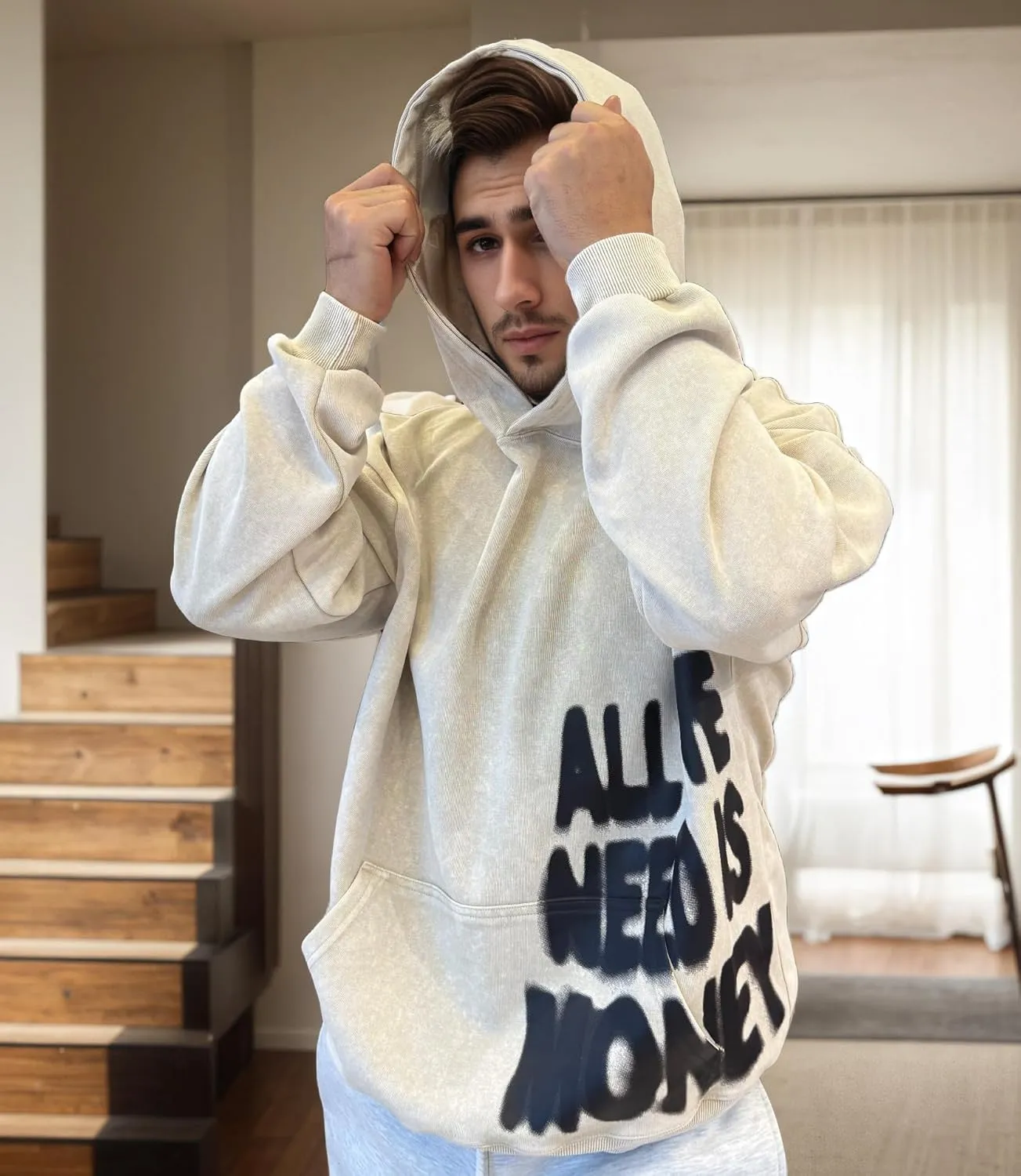 Unisex Y2K Colorful Sweatshirt Hip Hop Letter Print Oversize Hoodie Casual Baggy Harajuku Gothic Pullover Hoodie