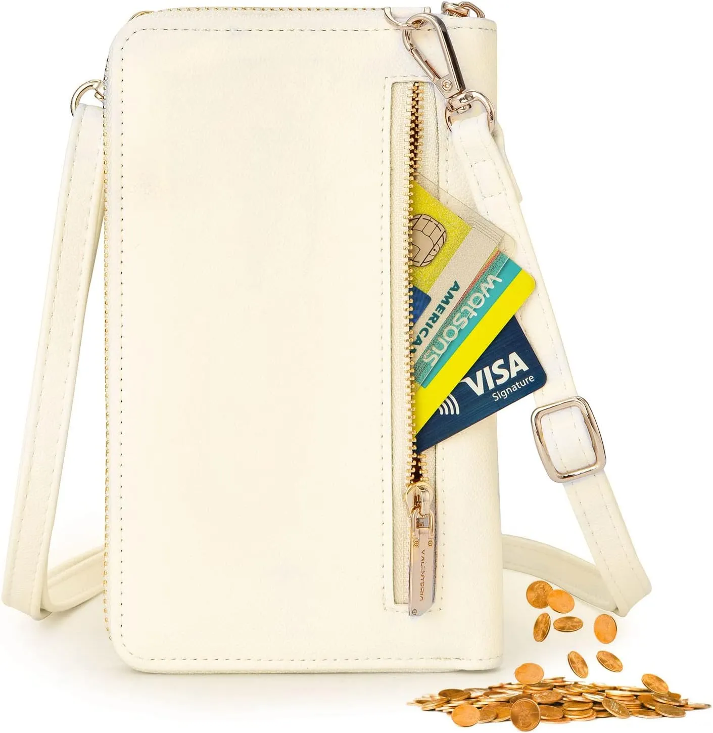 Valentoria Small Crossbody Bag Cell Phone Purse Wallet Leather Card Clutch Handbag for Women