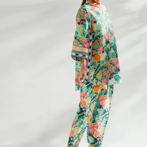 Vibrant Floral Contrast Style CO-ORD SET J5975