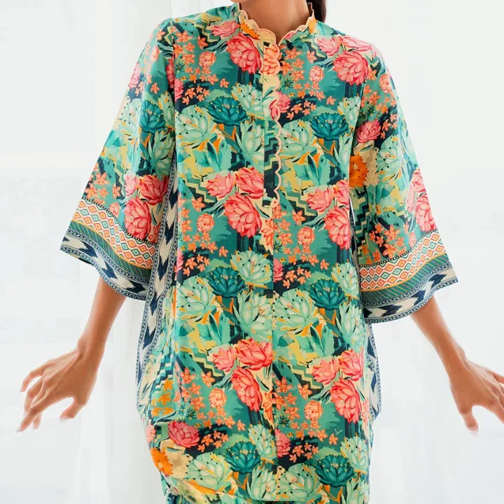 Vibrant Floral Contrast Style CO-ORD SET J5975