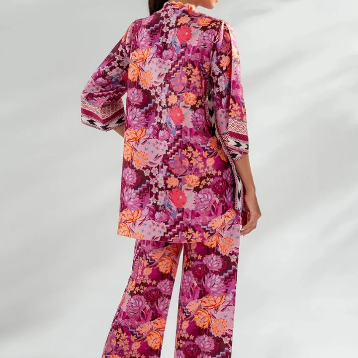 Vibrant Floral Contrast Style CO-ORD SET J5975