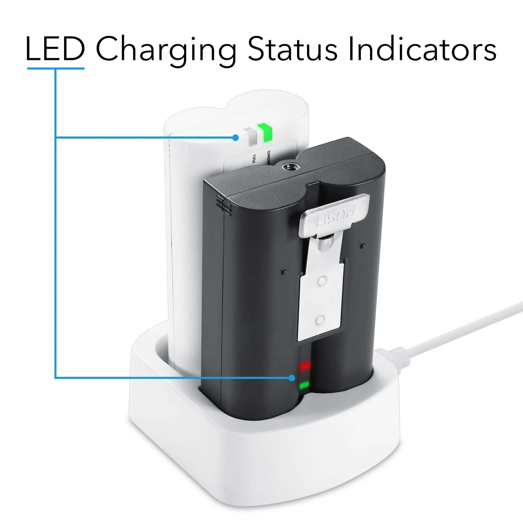 Wasserstein Battery Charging Station for Ring Camera/Ring Doorbell and Wyze Battery Cam Pro Batteries